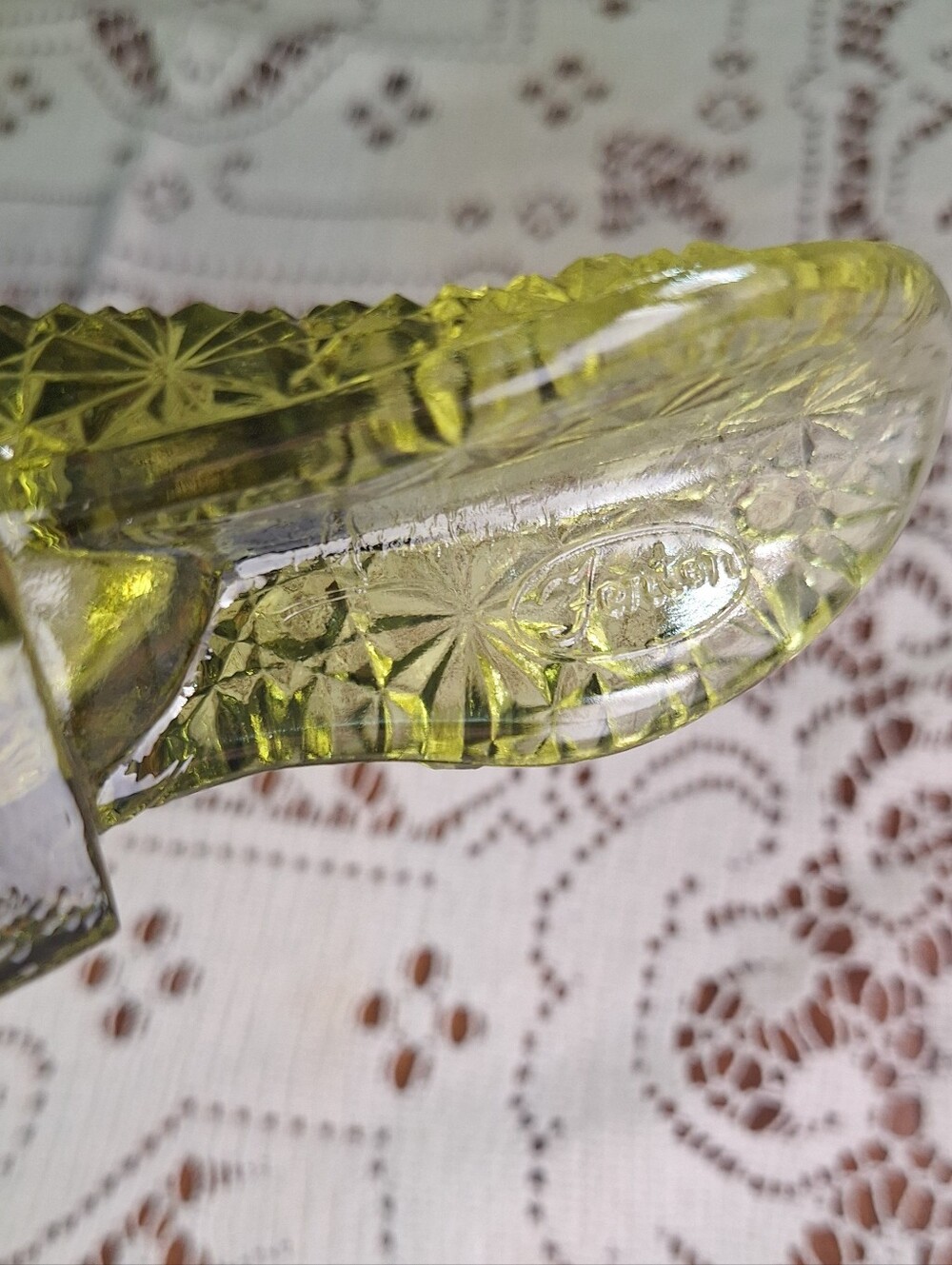 Green Fenton Victorian Boot Shoe In Daisy & Button Pattern - Picture 2 of 7